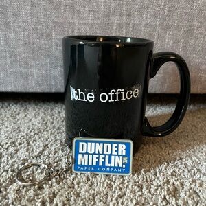 The Office Black Mug with Dunder Mifflin Keychain